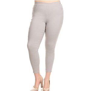 JVINI High Waist Skinny Soft Jeggings Lt. Gray